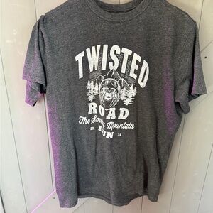 Twisted Road Grey Smokey Mountain Run T Shirt Ultra Soft